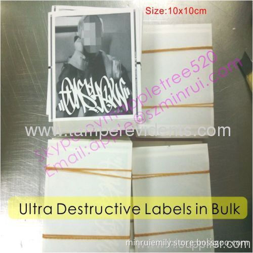 Custom Big Size Fragile Eggskin Labels,destructive Tamper Proof Sticker With Uv Inks,make Your Own Security Stickers 
